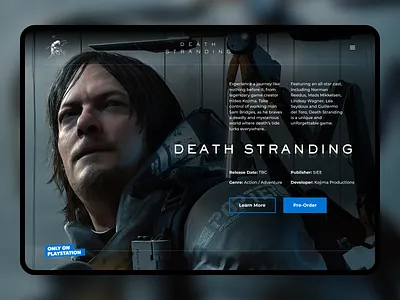 Daily UI #075 – Pre-Order dailyui dailyuichallenge death stranding deathstranding design designui figma game interface ps4 ui uidesign webdesign website