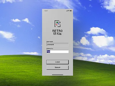 Retro UI Kit 98 app brutalism design frish grey kit munich pack pixel pixelated pixeled retro typography ui ux wallpaper windows xp yung