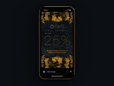 Noire November Instagram Story agency apple black brand campaign design digital gold graphics identity instagram instagram story iphone leaf shop social campaign typography