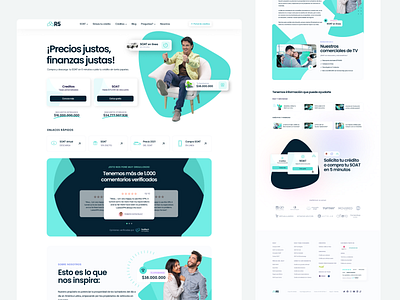 Homepage UI cards clean finance flat insurance landing layout soat ui ux web