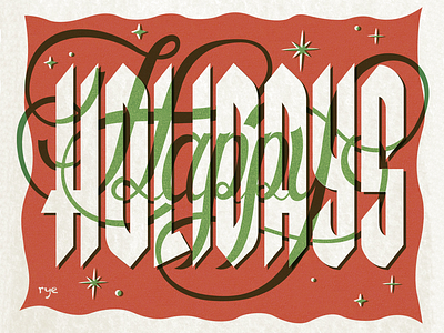 Happy Holidays branding design graphic design logo typo typography vector