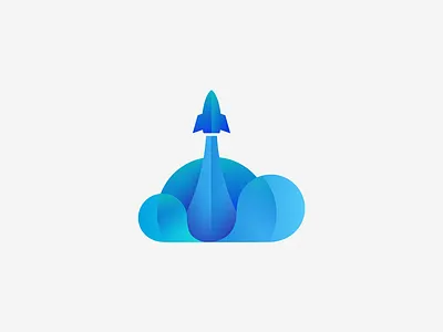 wip cloud icon logo rocet