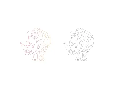 Rhino Line Drawing illustration line rhino rhinoceros
