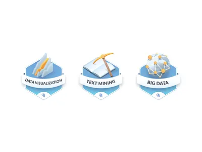 Track Badge badge bigdata data datascience elearning illustration learning python r topic