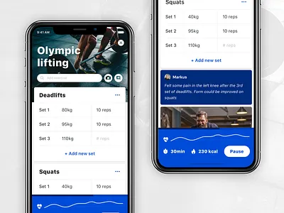 Workout App app application clean fitness fitness app grid health ios iphone list minimal sport sport app ui ux workout workout app