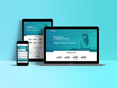 Lakeshore Drive - Landing Page automotive branding cars design e commerce flat flat 2.0 gradient landing page minimal mobile responsive ui uiux ux web web design website