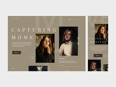 Photography Website design digital grid icon identity images interaction interactive layout photo photography typography ui ux web website