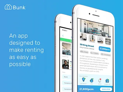 Bunk iOS App app ios ui ux