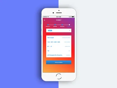 Credit Card Checkout Page app application branding daily 100 daily art daily challange dailyui dailyui 002 design gradient icon illustration mockup ui ui designer ux ux design web design website xddailychallenge