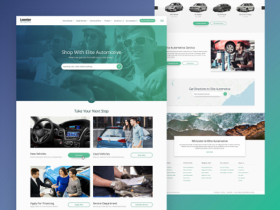 Elite Automotive - Landing Page automotive branding cars design e commerce flat flat 2.0 gradient landing page minimal mobile responsive ui uiux ux web web design website