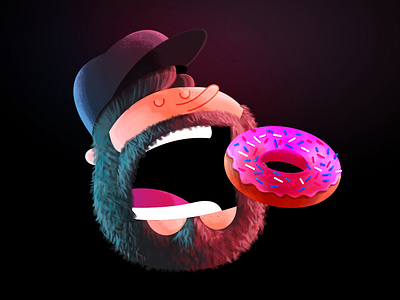 Always Hangry caricature character digital head illustration