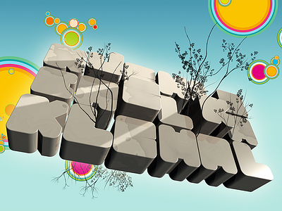 Fatletters 3d blender3d photoillustration typogaphy