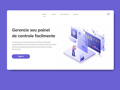 Dashboard Landing Page Concept adobe xd animation app branding brasil design digital flat icon illustration illustrator landing page logo popup typography ui ux web design website wordpress