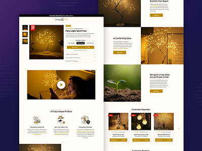 Twinkling Tree figma product page shopify web design web development webflow