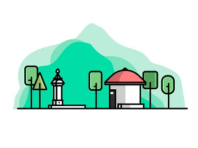 Save Water building hanti illustration logo