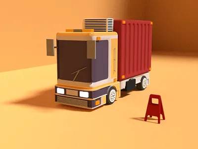 Cargo Truck art blender cargo design goods illustrator mail truck vector