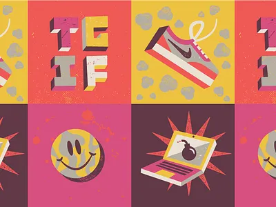 💣💣💣 art character doodle friday fun illustration texture tgif vector