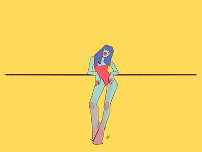 Blue days character procreate