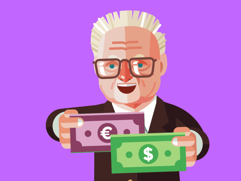 Flippin Currencies animation character design flat forex gif illustration loader logo loop money product hunt