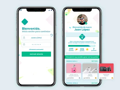 UI App - Loyalty program for customers app login loyalty loyalty program profile rewards ui desgin ui. ux ui