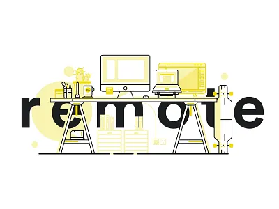 Home Office / Remote branding clean design geneva homeoffice icon iconography iconography graphic illustration line art line art logo logo lordzlz minimal minimalist remote remote work vector work work desk