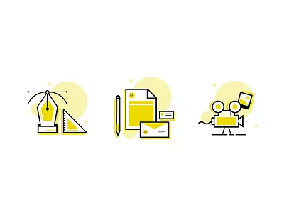 Iconography Lordzlz app branding clean design geneva icon iconography icons set identity illustration line art line art logo lines logo lordzlz minimal minimalist vector yellow