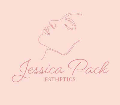 Jess Pack Esthetics contour esthetician feminine logo monoline