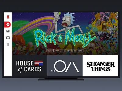 Netflix TV app app black black white clean app daily 100 daily 100 challenge daily ui minimal netflix simple design tv app tv series ui