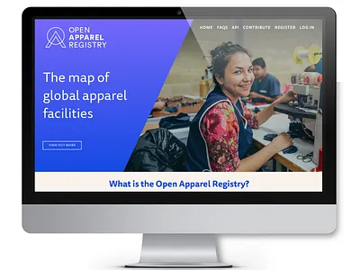 Open Apparel Registry branding design fashion gradient supply chain web website