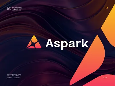 letter A, Spark, Modern ai logo ai logo app icon artificial intelligence aspark branding geometric identity letter a logo letter mark logo logo design logo type logos modern logo spark spark logo