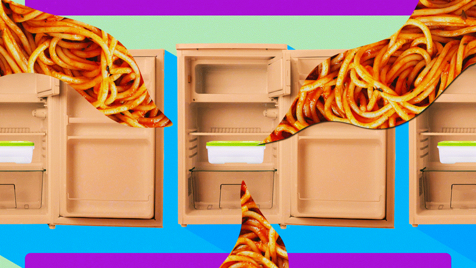 Yahoo! News "How To Properly Store Leftovers" animation collage design gif illustration motion