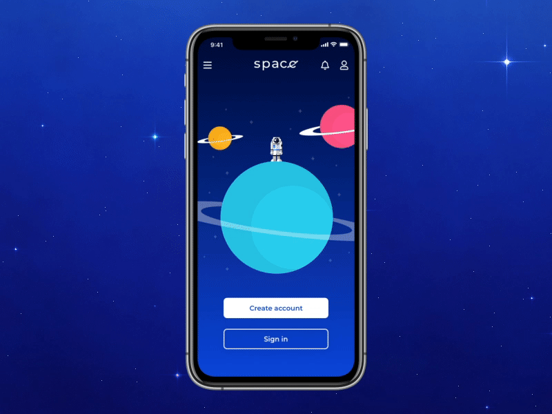 Sign Up - Daily UI #001 dayliui design planet signup space ui ui deisgn