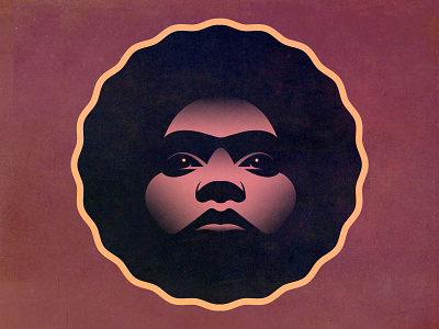 Retro Afro 1970 afro badge cbcoombs disco equality eyes human icon illustration power retro stare strength strong vintage women