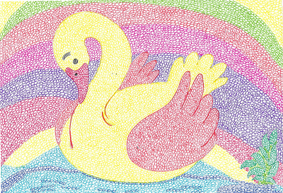 Swan animals colors draws illustration sea birds swan