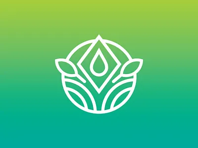 Spring Born blues diamond greenhouse greens holistic hydroponics icon leaf lettuce logo mandala produce spring sustainable water