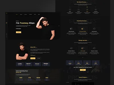 Personal CV Portfolio app black and white creative design dribbble personal brand ui ux web