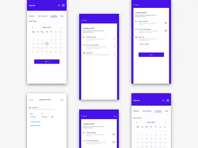 Calendar - Updating Availability app availability branding calendar daily 100 challenge dailyui