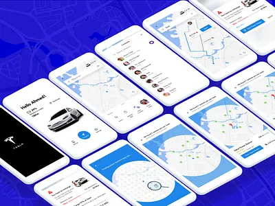 ⚡️ Electric car navigation app concept app battery car electric car interaction ios map navigate tesla ui ui ux