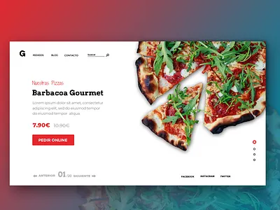 Landing Page Pizzeria design designer developer diseño web freelance html 5 html css interface páginas web responsive design tiendas online ui user interface ux web web design web design agency web design company web developer website