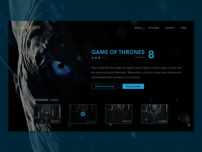 GOT S8 design flat gameofthrones got illustration season 8 series ui uidesign ux ui vector web