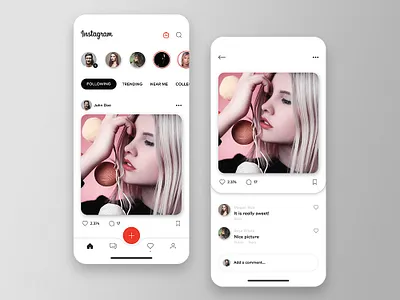 Instagram Ui app instagram social app ui