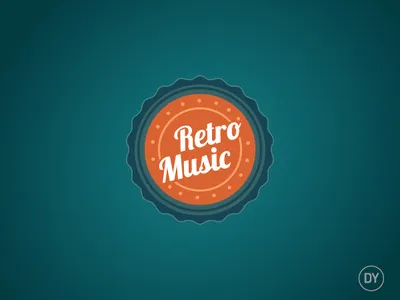 Retro Music badge logo music retro vintage badge