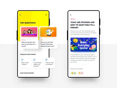 FAQ exploration for Hike Messenger android app card chat chat app design faq frequently asked questions hike indian interaction ios messenger simple clean interface sketch sticker typography ui ux visual