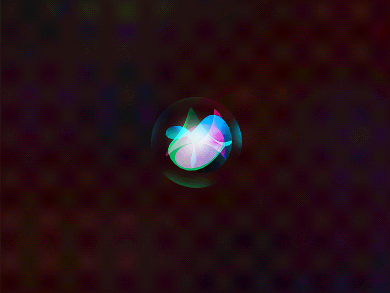 Siri - Voice Assistant 3d ae gif ios motion ui ux visual waves