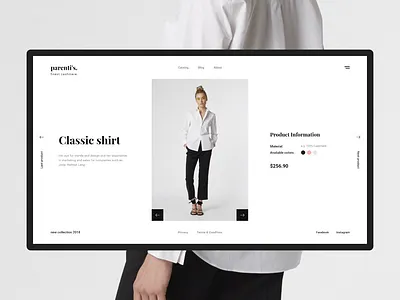 parenti's | product card abstraction art black dark design digital dribbble fashion lettering mentalstack minimalism sxtez ui ux wear web website