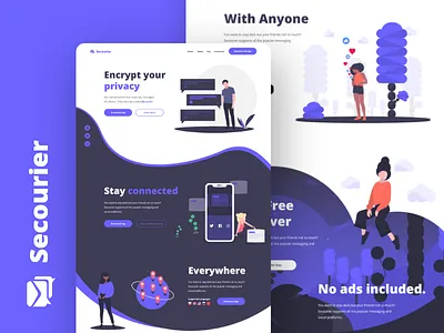 Messaging app landing page app appdesign branding design designer desktop design digital dribbble illustration logo ui ux web webdesign website