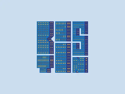 Boston squared 2c boston buildings city illustration logo