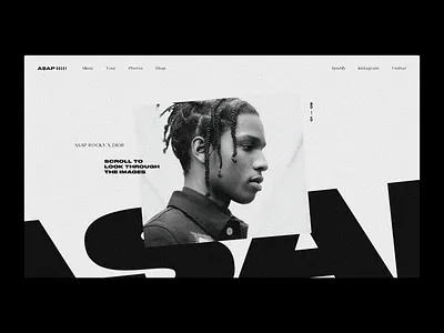 A$AP Rocky — Website Concept asap rocky concept fashion layout minimal ui web design