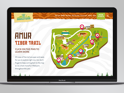 Knowsley Safari: Interactive Map amur animals app application branding design experience illustration interaction design interactive interactive map knowsley maps safari tiger ui ux vector website zoo