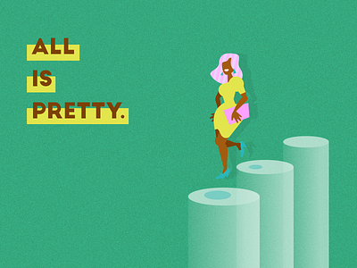 All is pretty. branding card design human illustration postcard poster art